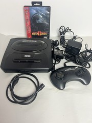 Sega Genesis MK-1631 Video Game Console Black w/Accessories & Mortal Kombat Game