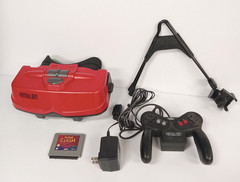 BROKEN Nintendo Virtual Boy Console Headset + Accs.- FOR PARTS, READ DESC #3