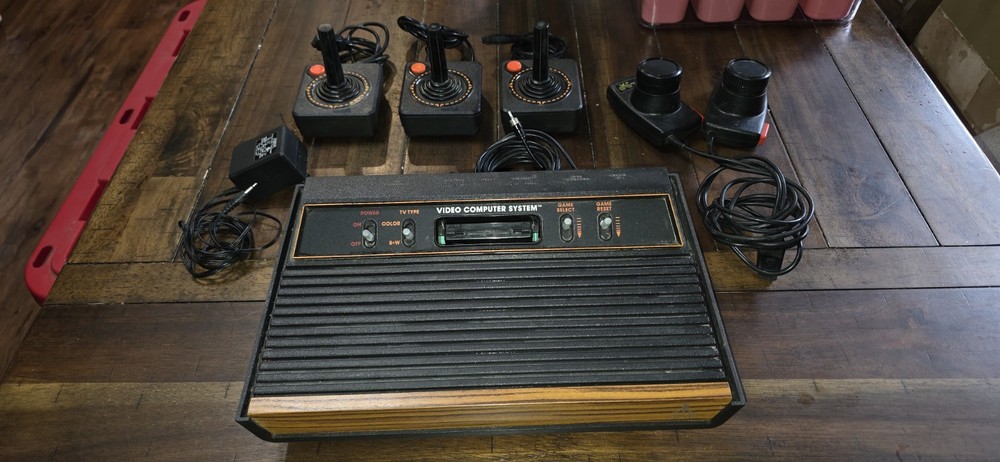 Atari 2600 System Bundle with Console, 3 Joysticks, and 2 Paddles Tested!