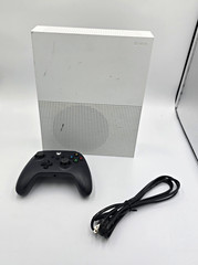 Microsoft Xbox One S White/Black Console Blu-Ray w/ Wired Controller, Cords