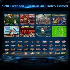 Compact Retro Gaming Console – 40 SNK Classics, HD 4″ IPS, Quad-Core, Fast Charg