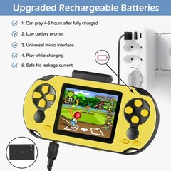 Handheld Game Console Plastic 16 Bit 3-Inch Screen 230 Classic Retro Games