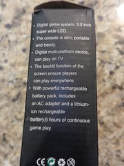 Digital Game System 3.0 inch LCD Screen Retro Handheld Console Light Blue