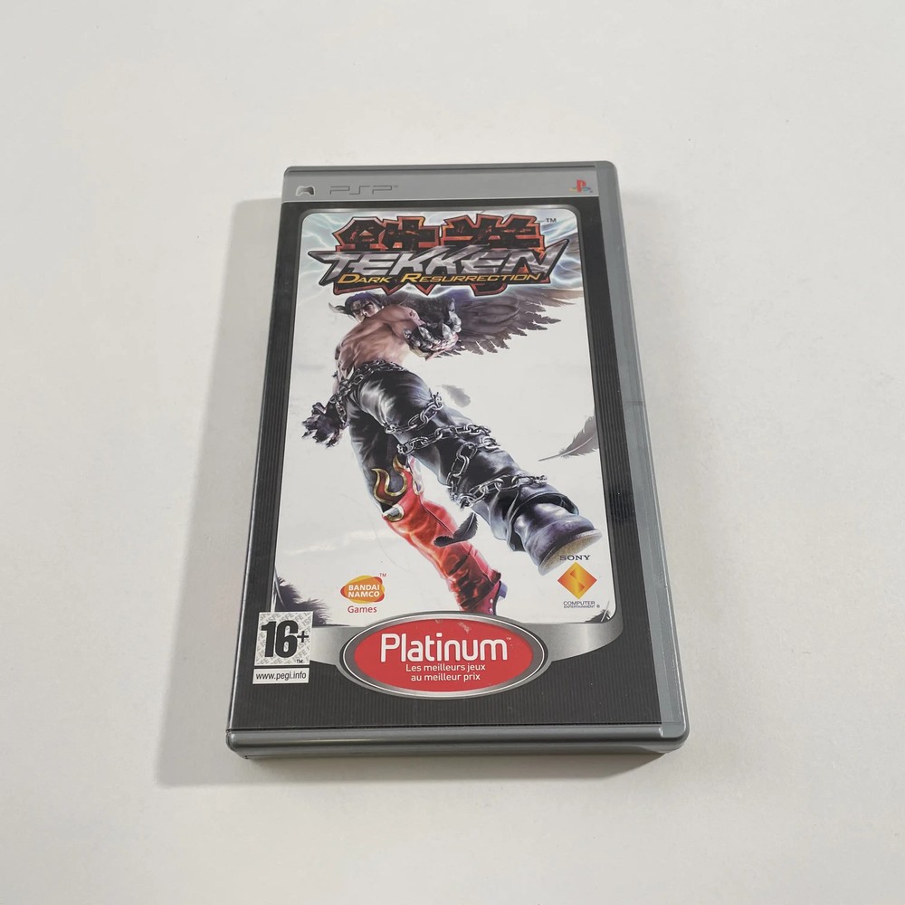 PSP Empty Box Tekken Dark Resurrection – Platinum FRA Very Good Condition