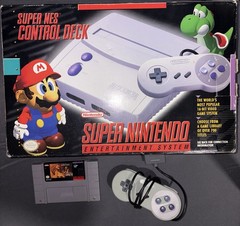 Super Nintendo (SNES) Jr. with extras CIB Clean!! With Game And 2nd Controller