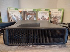 Microsoft Xbox 360 S Black Console Model #1439 Bundle With 10 Games