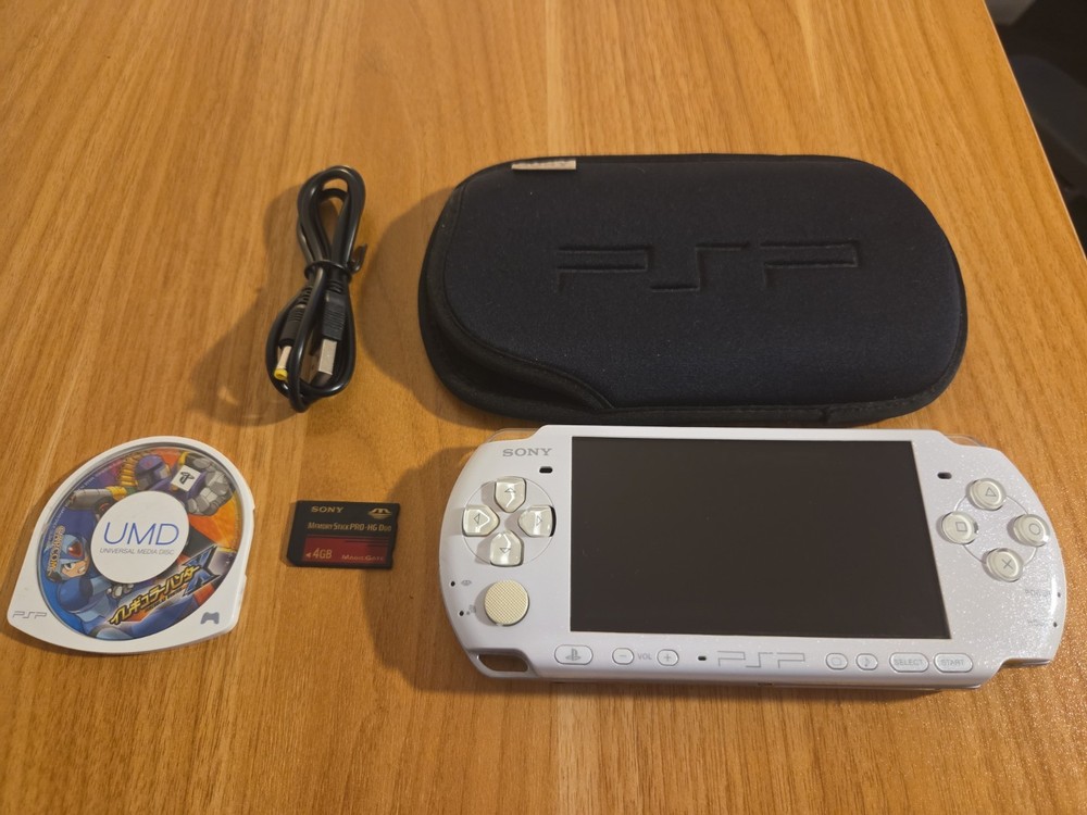 Sony PSP-3000 Pearl White Console Working Tested Japan US SELLER