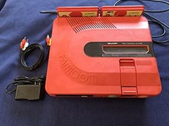 TWIN FAMICOM Console System Boxed AN-505RD Red Tested New Rubber Belt Ref Japan
