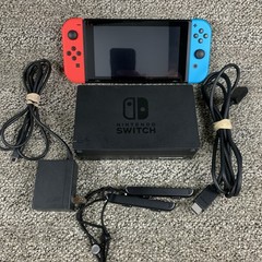 Nintendo Switch 128GB HAC-001 Console with Charging Dock Red Blue JoyCons Tested