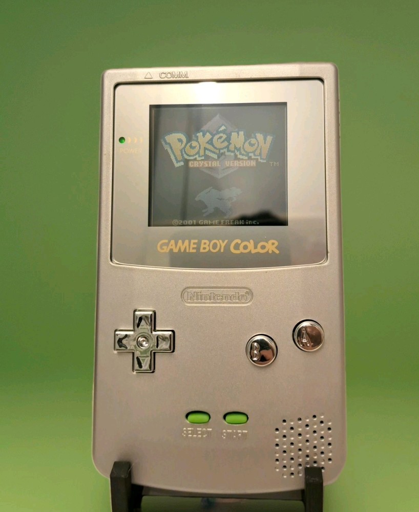 AUTHENTIC Nintendo GameBoy Color console – SILVER – Cleaned Tested SALE – Read