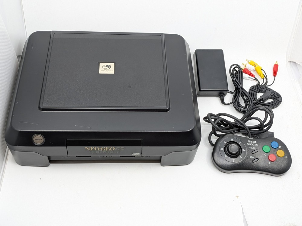 Neo Geo CD Front Loading Console SNK w/ Controller AC Adapter Tested Japan