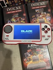 Handheld Evercade Premium Pack w/ Atari Interplay Data East Cartridges