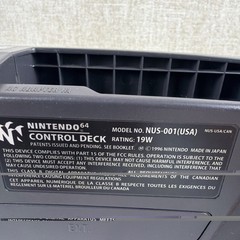 Nintendo 64 Console ONLY – NUS-001 (USA) – Charcoal Tested Working W/ Jumper Pak