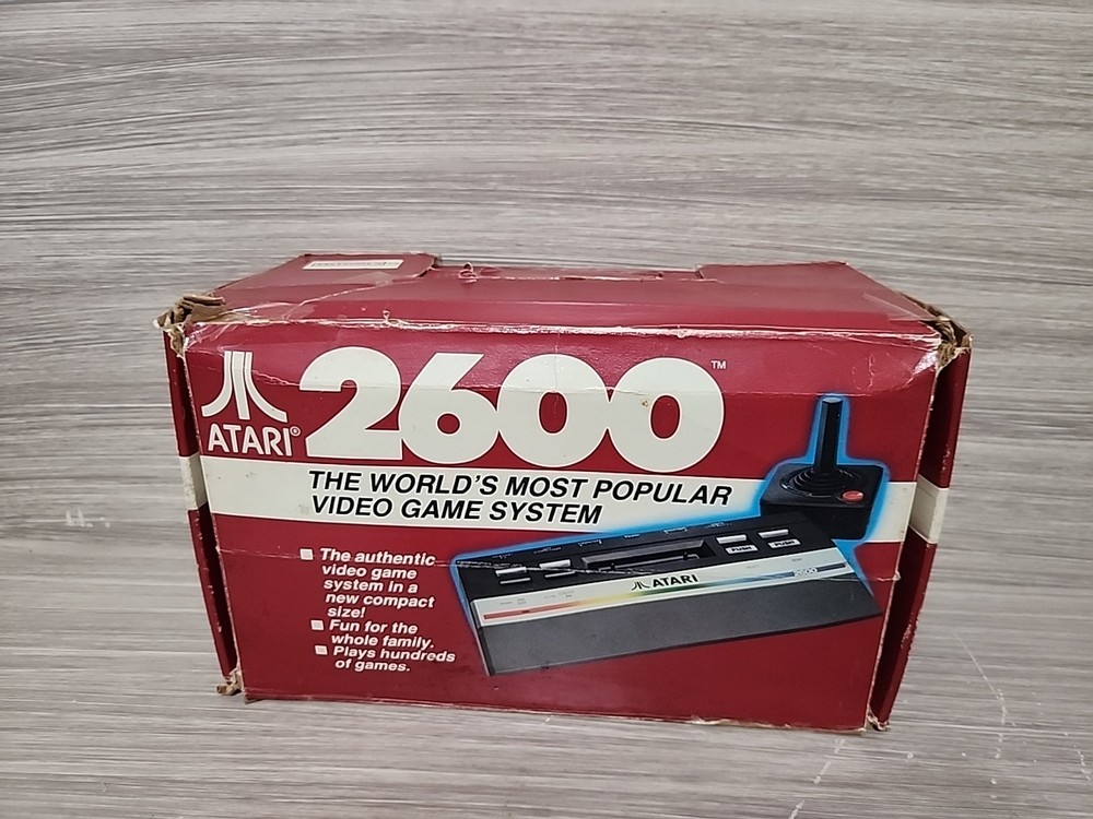 ATARI 2600 1987 Release Compact Junior Console system Original Box Tested