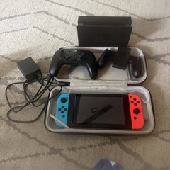 Nintendo Switch 32GB Gray Console with Neon Red Neon Blue Joy-Con + Accessories