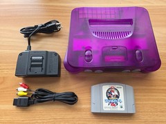 N64 Nintendo 64 clear Purple Funtastic Console Re-Shelled Region Free