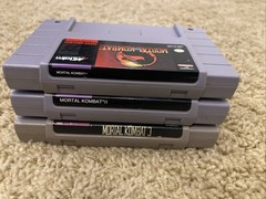 Super Nintendo System SNES Bundle – Mortal Kombat Game Lot – Tested!
