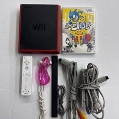 Wii – Nintendo Wii Mini Black Red Video Game Console Tested Working #2945