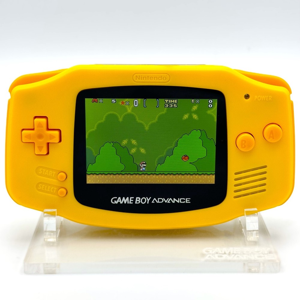 Nintendo Game Boy Advance GBA iPS V2 Backlight Backlit LCD Console Golden Yellow