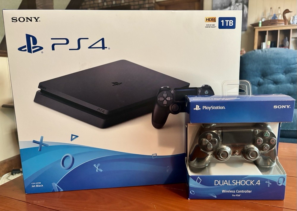 Sony: PlayStation PS4 1TB Slim Console – Brand NEW + New DualShock 4 Controller