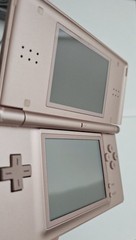 Nintendo DS Lite Nintendogs Console Metallic Rose with charger and extras