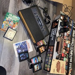 Atari Video Computer System CX2600A, MODERN TV Connect Coaxial ADAP Tested