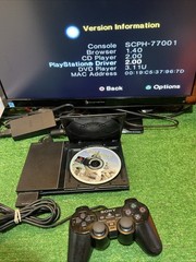Sony PlayStation 2 Slim Console SCPH-77001 W/ Controller, Cables, 8MB Card, Game