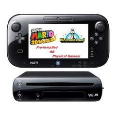 Nintendo Wii U Console 32GB + SUPER MARIO WORLD 3D + NINTENDO LAND Set Bundle
