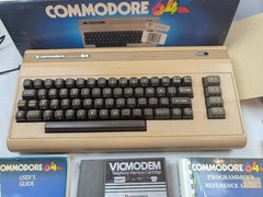 Commodore 64 Computer Untested w/ Box Matching # Manual Vicmodem Cassette 1530