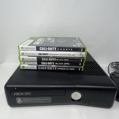 Microsoft Xbox 360 S 4GB Console Black With Call Of Duty Games Controller Cords