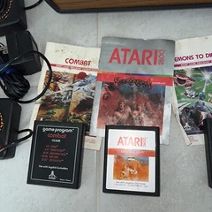 Atari (CX 2600 A) Video Game Console, 2 Controllers, 4 Games Read