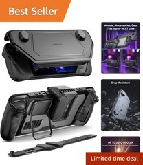 Customizable Protective Case for Steam Deck with Cooling Fan & Strap Included
