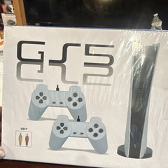 GS5 Home Video Game Console System w/ 2 Controllers, Composite RCA, Black/White