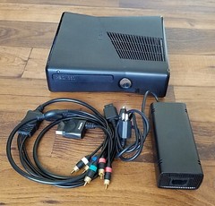 Microsoft Xbox 360 Bundle 250GB Matte Black Console w/ HD/DVD Player & 10 Games