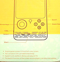 Game Box 500 Handheld Game Player Console 3.0 in Backlit Screen TV, BLUE