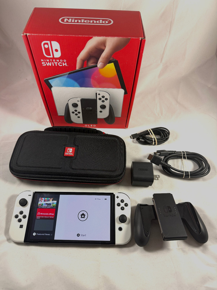 Nintendo Switch OLED Model HEG-001 Handheld Console – 64GB – White