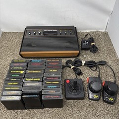 Atari 2600 System Bundle with Console, 30 Games, Joystick, Paddles, and More LOT