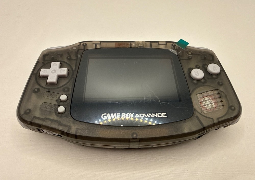 Clear Black Game Boy Advance GBA iPS V5 LCD USB-C 1800 mAh Rechargeable Battery