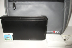 Nintendo 3DS XL Black w/ Charger, Case & Putty Squad TESTED Working