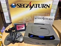 SEGA SATURN Console Controller Extended Ram Cartridge Box HST-3200 & 6Games JPN