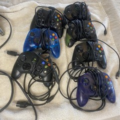 OG XBox with 7 Remotes and 5 games
