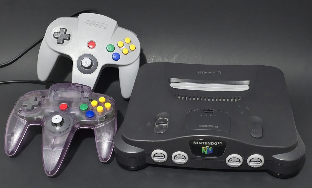 Nintendo N64 Console Bundle 2 Controllers Rumble Pack Memory Card Cables Tested