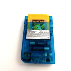 Retrofit Clear Light Blue Nintendo Game Boy Pocket Game Console + Game Card