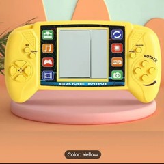 Handheld Game Console Retro Yellow Durable Plastic Portable