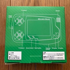 BANDAI WonderSwan Console System Skeleton Green Clear Working LCD Burn Used
