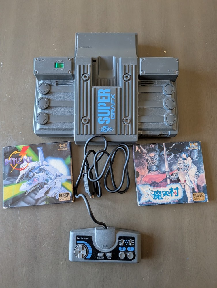 NEC PC Engine Super Grafx Bundle. Daimakaimura And Battle Ace