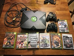 Original Microsoft Xbox Console BUNDLE Controllers/Games/Cables Tested/Working!