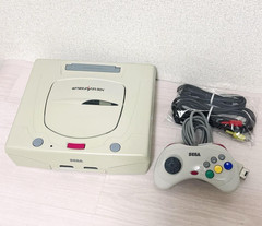 SEGA Sega Saturn console Controller Cable set White HST-3220 Japan SS TESTED