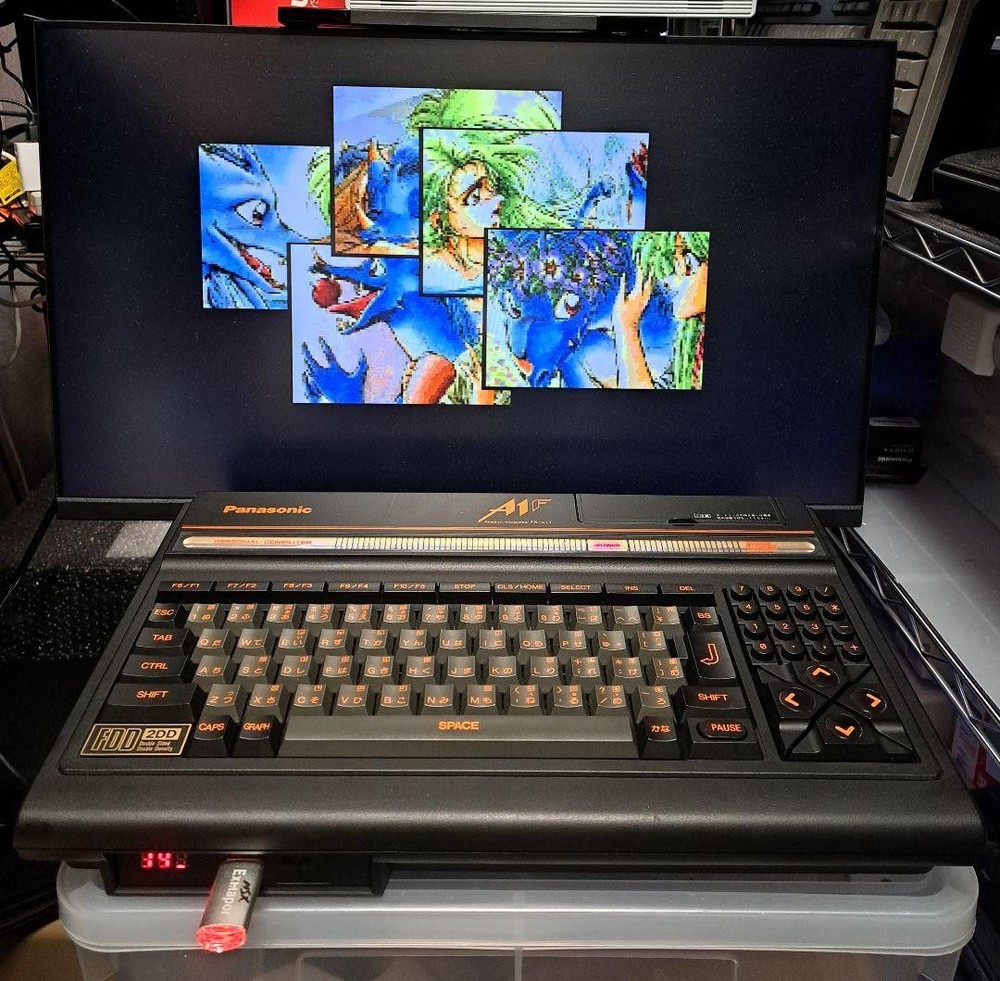 Panasonic FS-A1F MSX2 Gotek FlashFloppy MSX s2240M