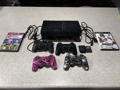 ***CERTIFIED*** Sony PlayStation 2 PS2 SCPH-39001 Bundle 4 Controllers 2x256MB